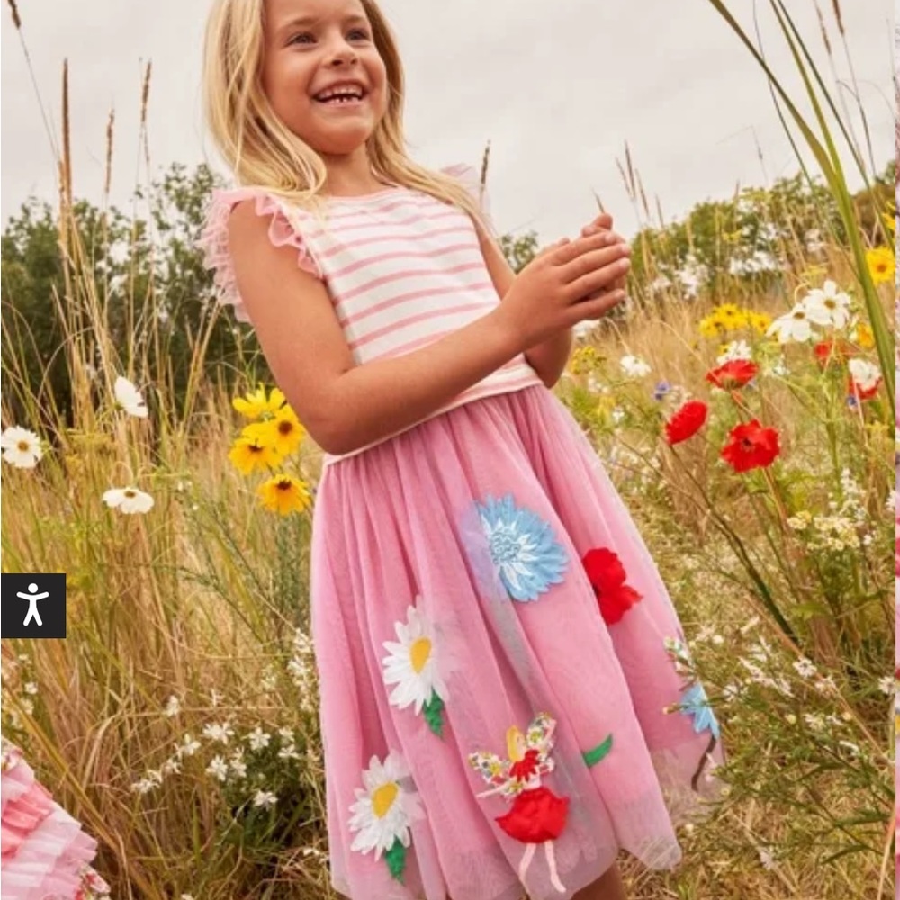 NWT Mini Boden Flower Fairy Tulle Dress